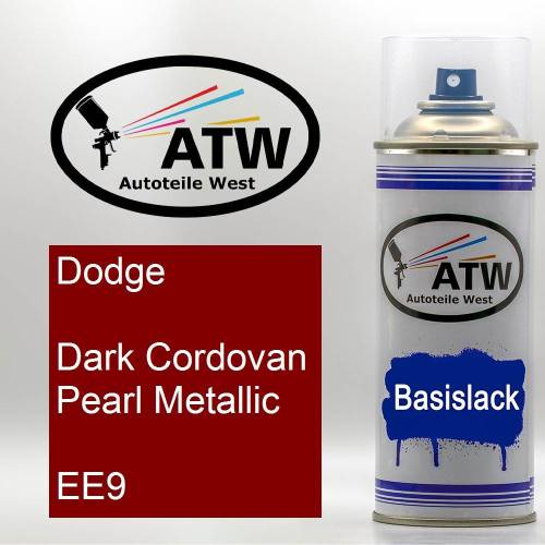 Dodge, Dark Cordovan Pearl Metallic, EE9: 400ml Sprühdose, von ATW Autoteile West.